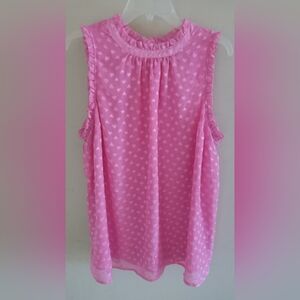 Torrid Pink Hearts Sleeveless Women's Dress Top Size 1 - Valentine's Day